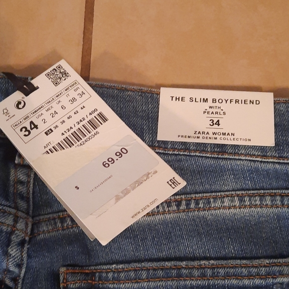 NWT Zara woman Boy Slim Boyfriend Jean - Picture 5 of 8